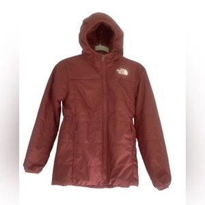 The North Face Girl’s Puffer Jacket in Rust/Burgundy